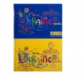 Книга канцелярська UKRAINE, А4, 96 арк., клітинка, офсет,тверда лам. обкладинка, асорті
