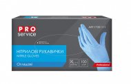 Рукавички нітрилові, нестерильні, блакитні, 100шт/уп., розмір XL, PRO SERVICE