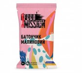 Батончик малиновий з горіхами кеш'ю 40г Food Mission