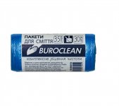 Пакети для сміття 35л30шт, 450*550мм, блакитні, 7мкм ПНТ (HDPE), BUROCLEAN ECO