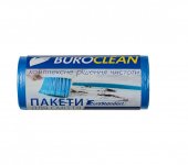Пакети для сміття 35л30шт, 500*600мм, блакитні, 10мкм ПНТ (HDPE), BUROCLEAN ECO