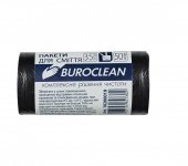 Пакети для сміття 35л50шт, 450*550мм, чорні, 7мкм ПНТ (HDPE), BUROCLEAN ECO