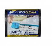 Пакети для сміття 35л100шт, 470*570мм, міцні чорні, 14мкм ПВТ (LDPE), BUROCLEAN EuroStandart