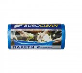 Пакети для сміття 60л20шт, 600*700мм, блакитні, 17мкм ПВТ (LDPE), BUROCLEAN EuroStandart