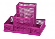 Приладдя настільне 153x102x100мм, металеве, рожевий, KIDS Line